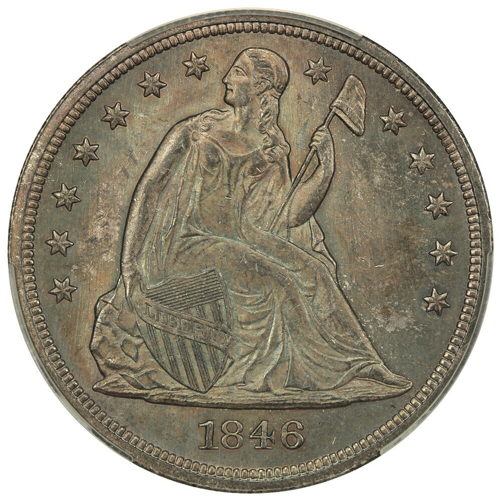 1846 $1 CACG MS64+ ex: D.L. Hansen - Liberty Seated Dollar
