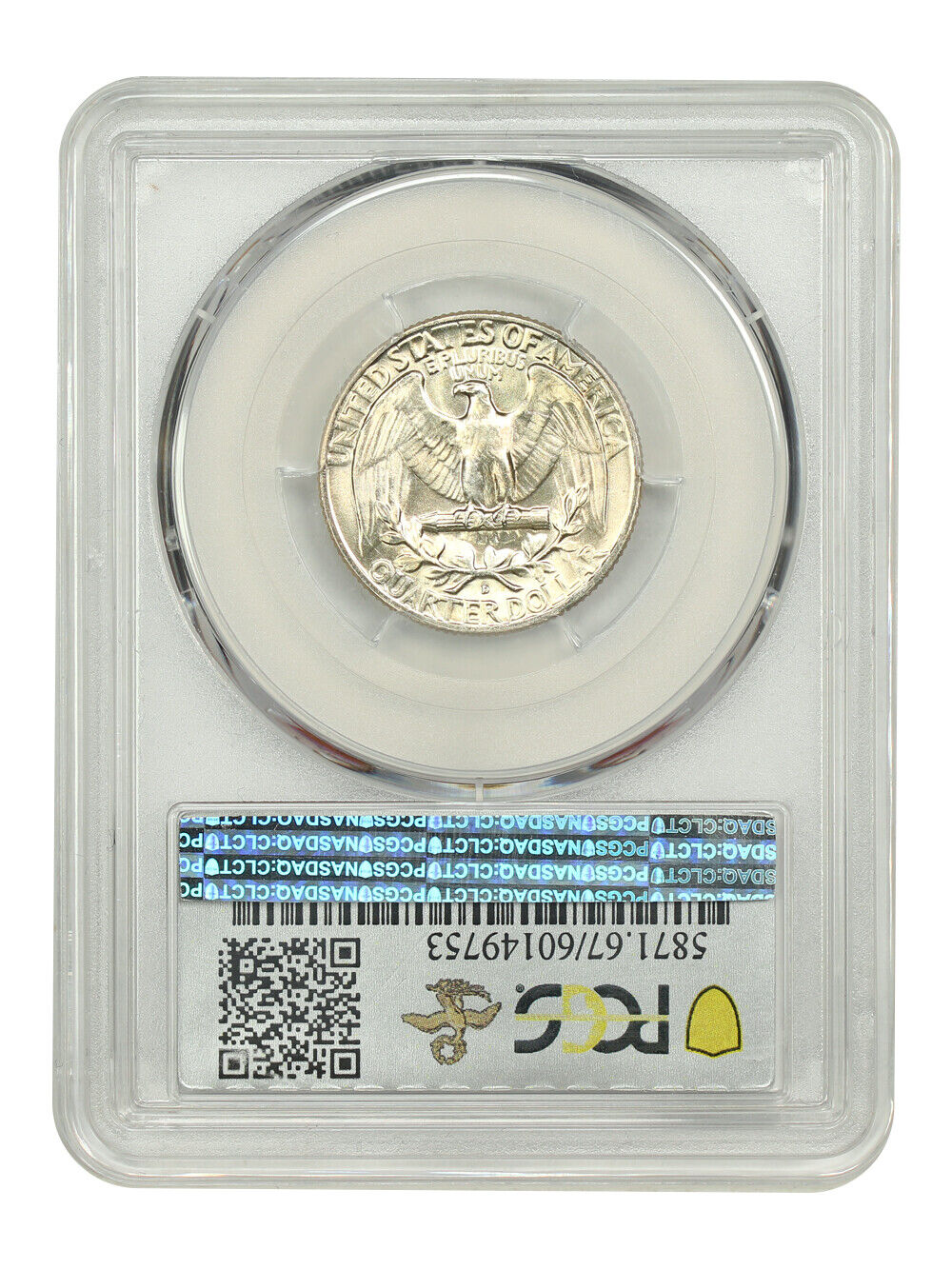 1961-D 25C PCGS MS67 ex: D.L. Hansen - Washington Quarter