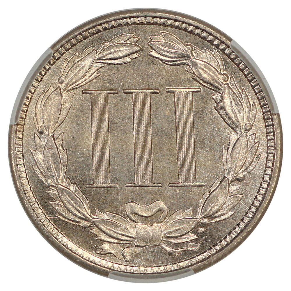 1881 3CN CACG MS66+ ex: D.L. Hansen - Three Cent Nickel