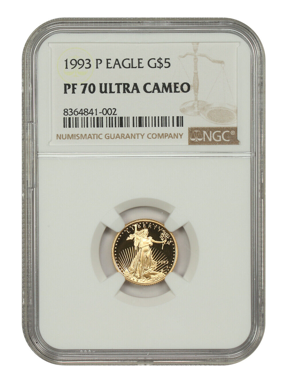 1993-P $5 Gold Eagle NGC PR70DCAM - $5 Gold Eagles