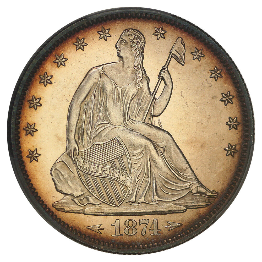 1874 50C PCGS PR65CAM (Arrows) ex: D.L. Hansen