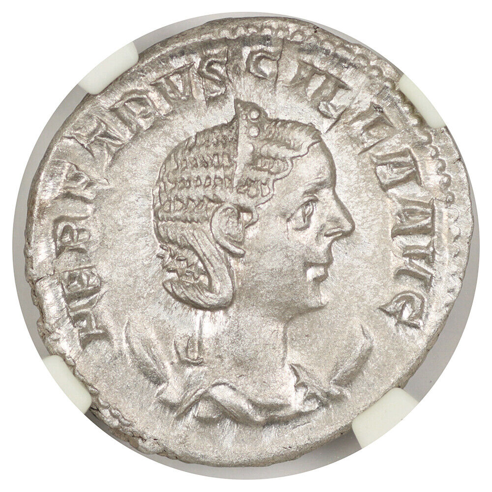 Ancient Roman: H.Etruscilla (AD 249-253) AR Double-Denarius NGC MS