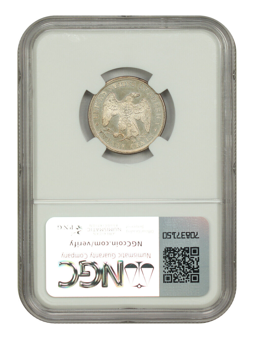 1875 20C NGC PR64 - Twenty Cent - Scarce First Year 20-Cent Proof