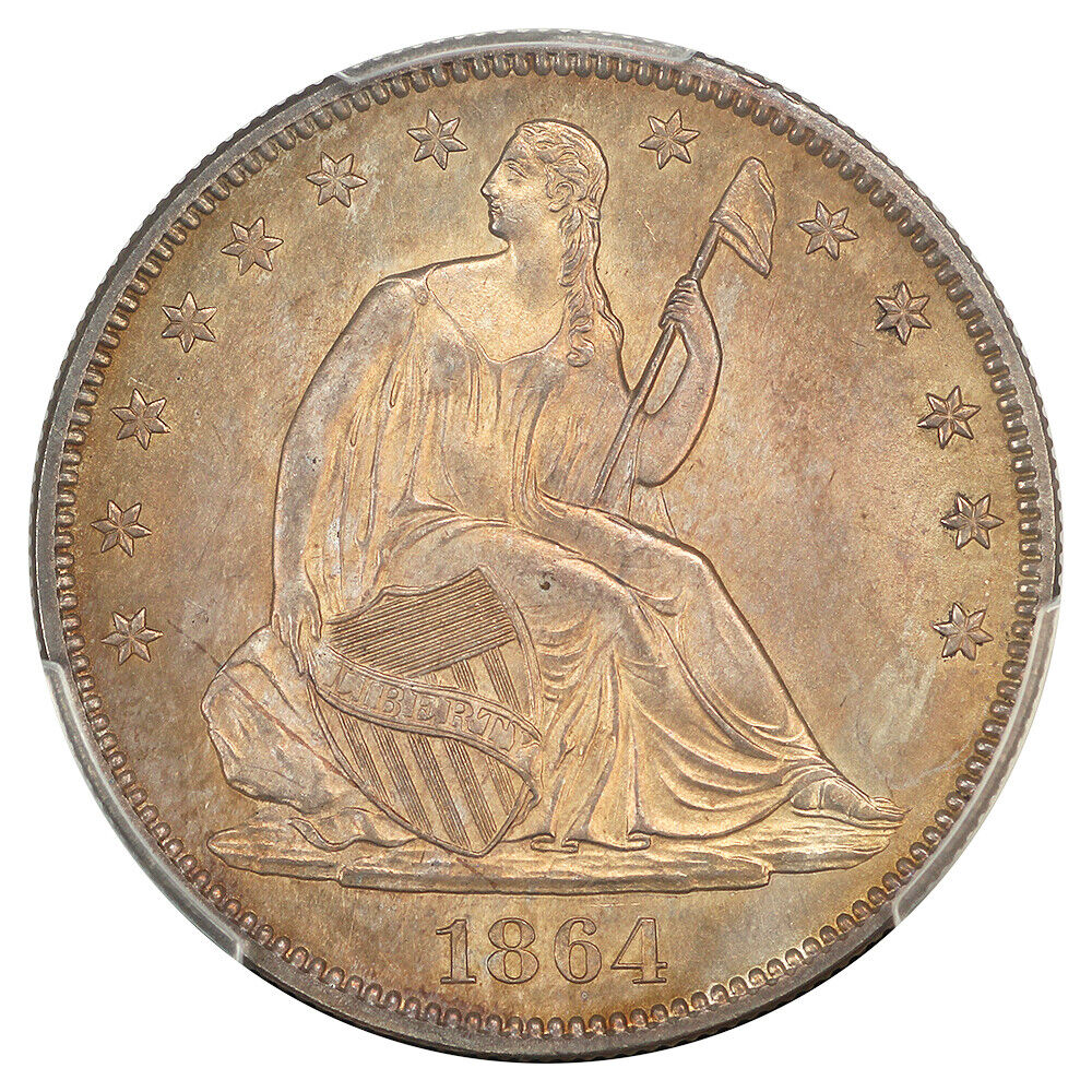 1864 50C PCGS MS64