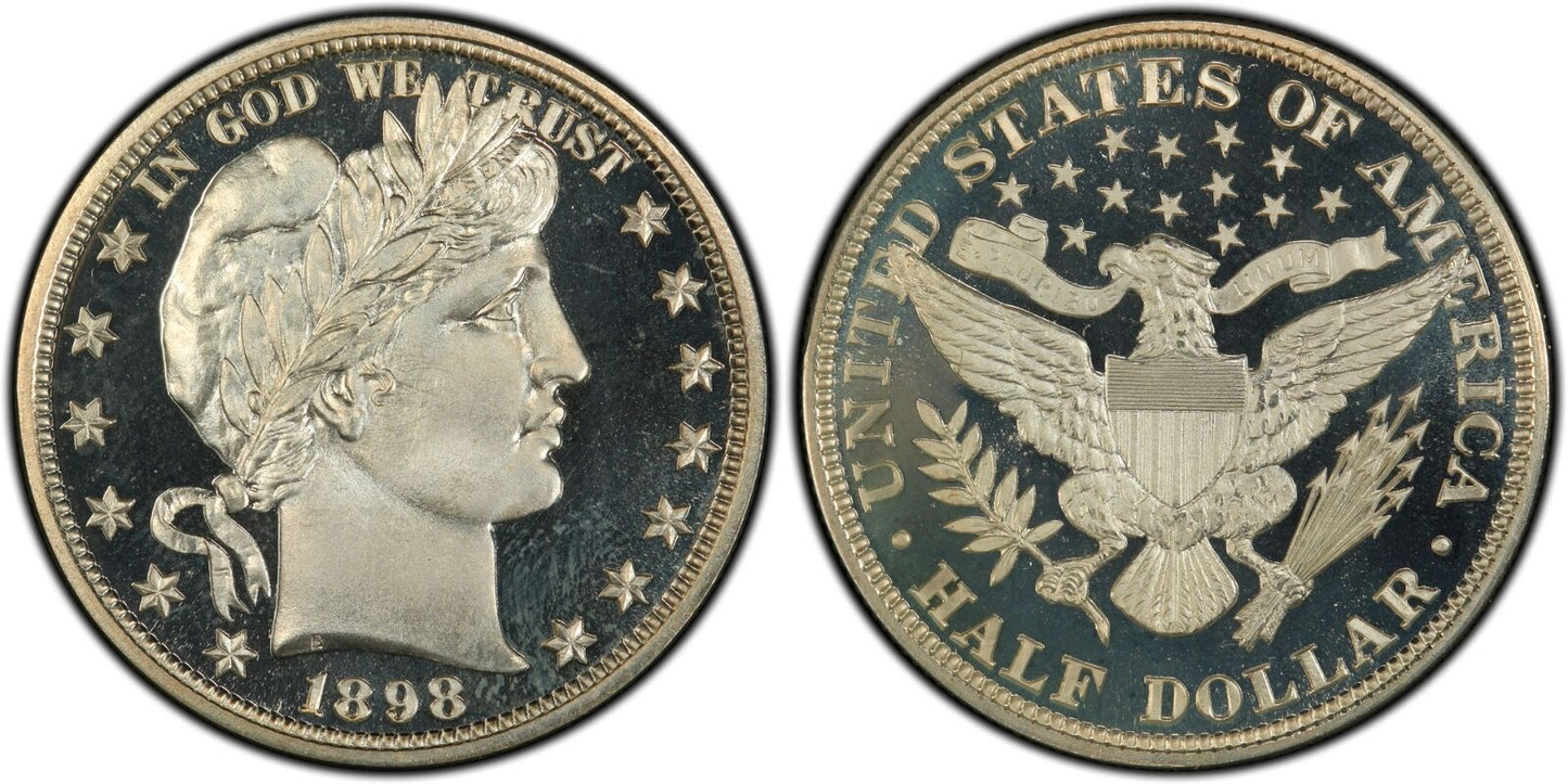 1898 50C Barber Half Dollar PCGS PR67DCAM