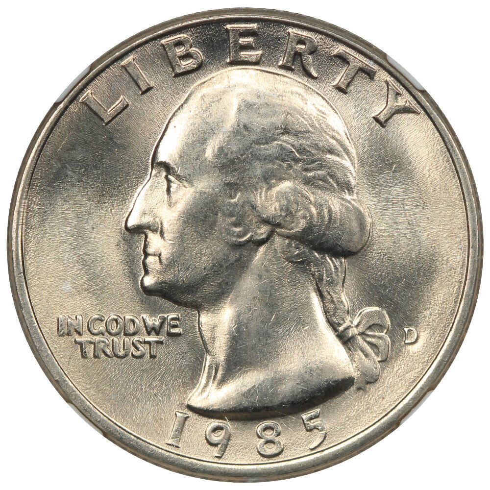 1985-D 25C NGC MS67 - Washington Quarter