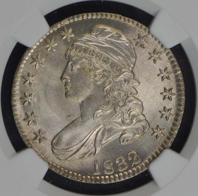 1832 Capped Bust, Lettered Edge 50C NGC MS66