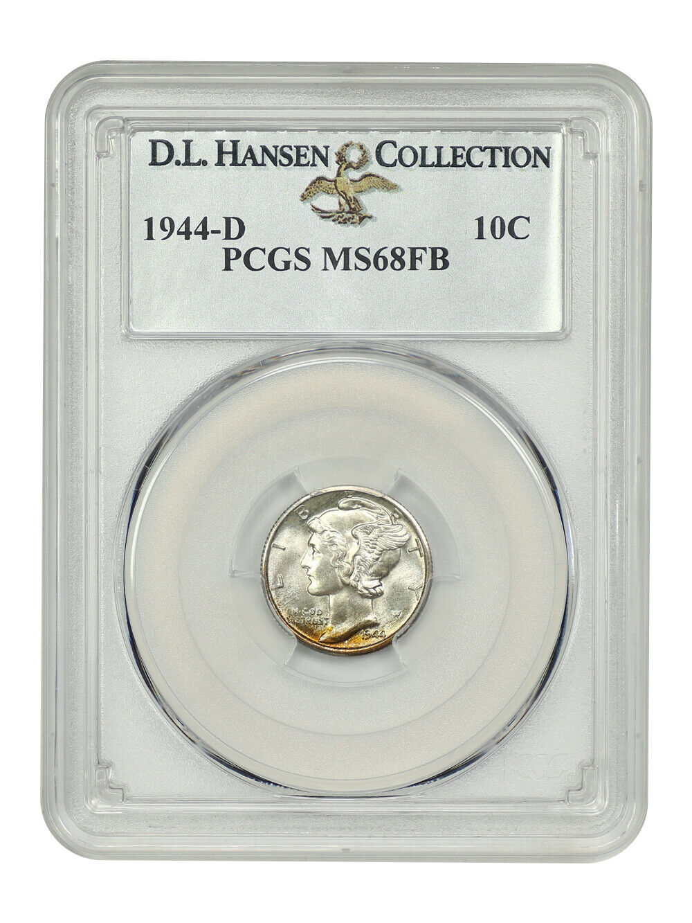 1944-D 10C PCGS MS68FB ex: D.L. Hansen