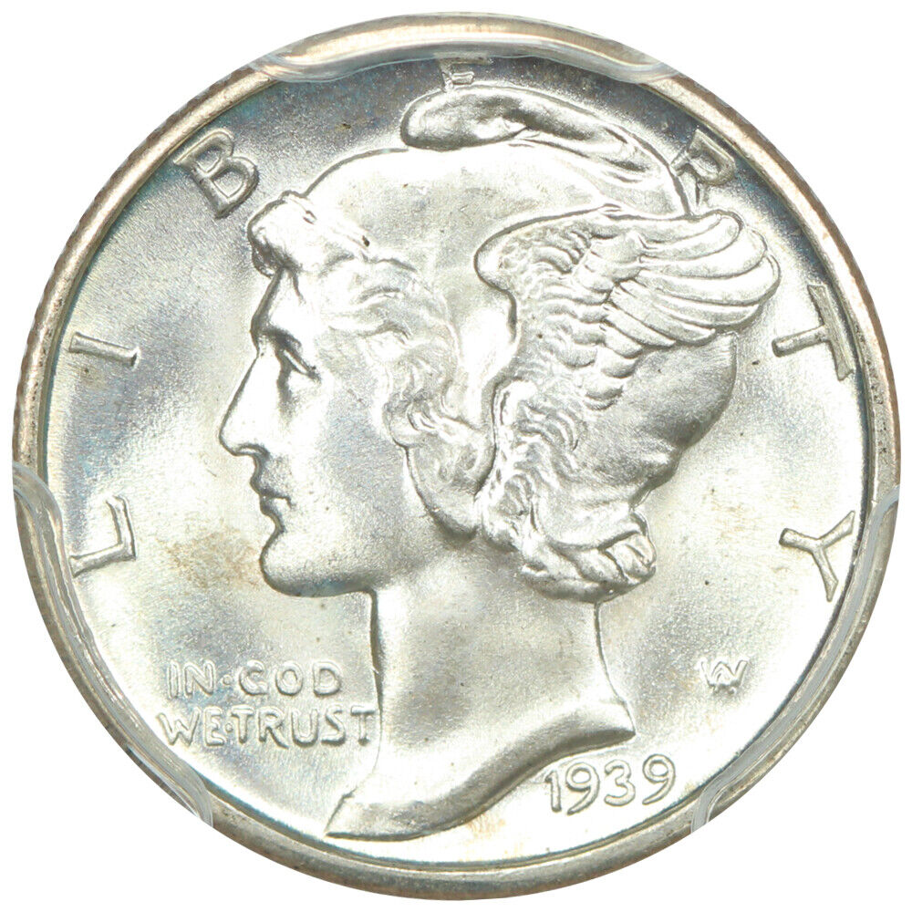 1939-D 10C PCGS MS66+FB - Mercury Dime