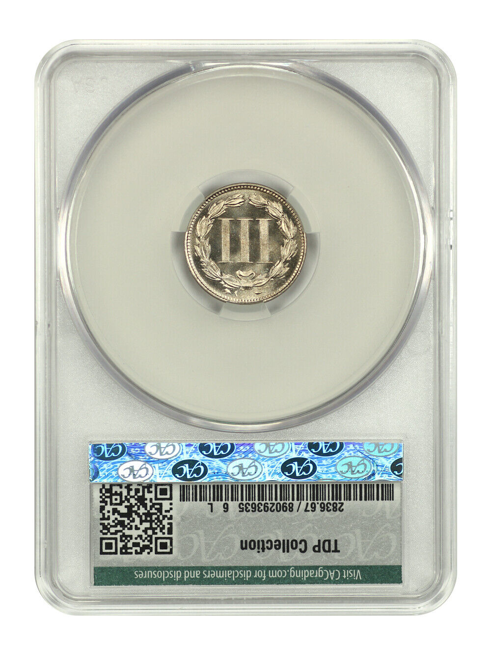1880 3CN CACG PR67CAM ex: D.L. Hansen - Three Cent Nickel