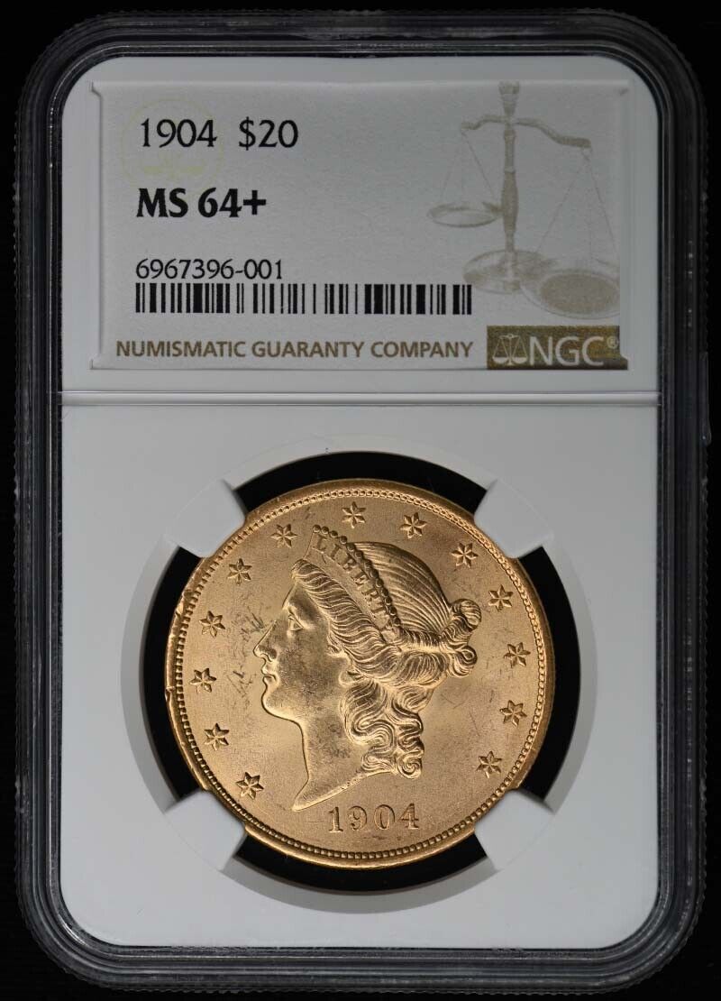 1904 Liberty Double Eagle $20 NGC MS64+