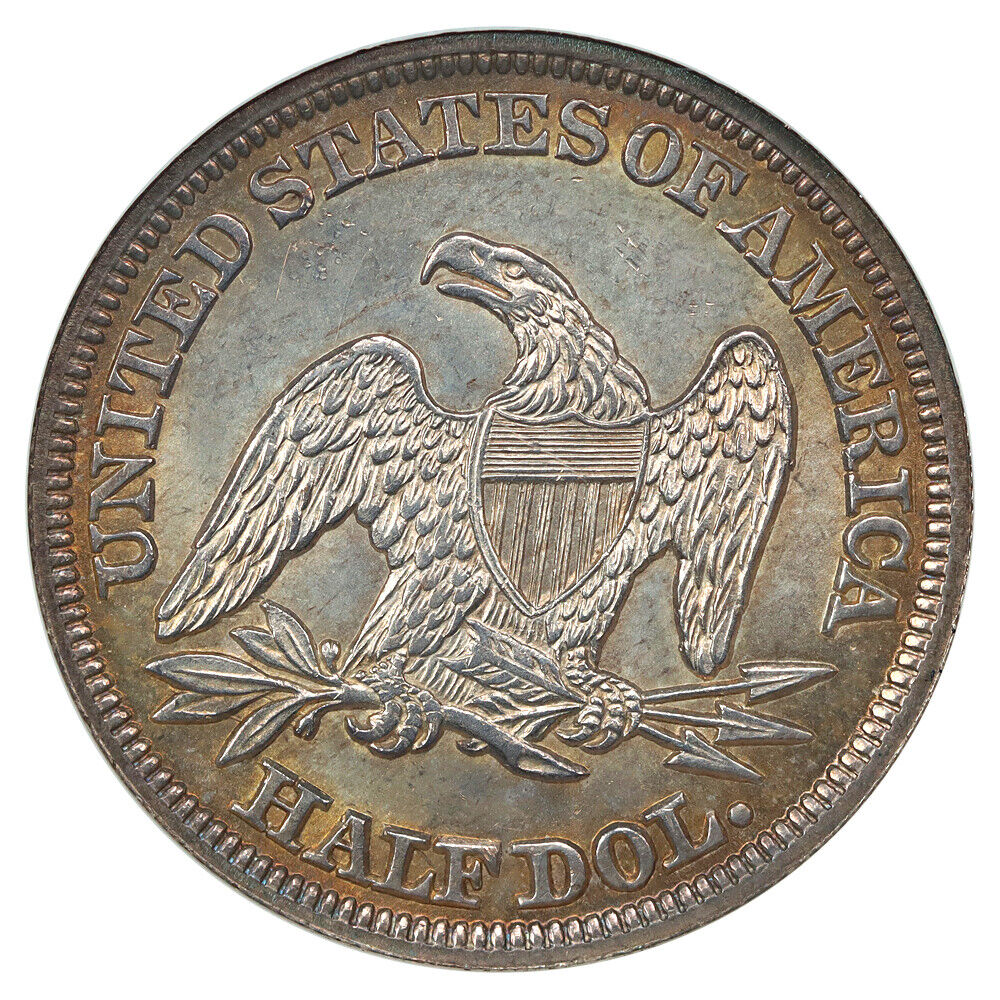 1846 50C Tall Date NGC MS62 - Liberty Seated Half Dollar - Better Die Variety