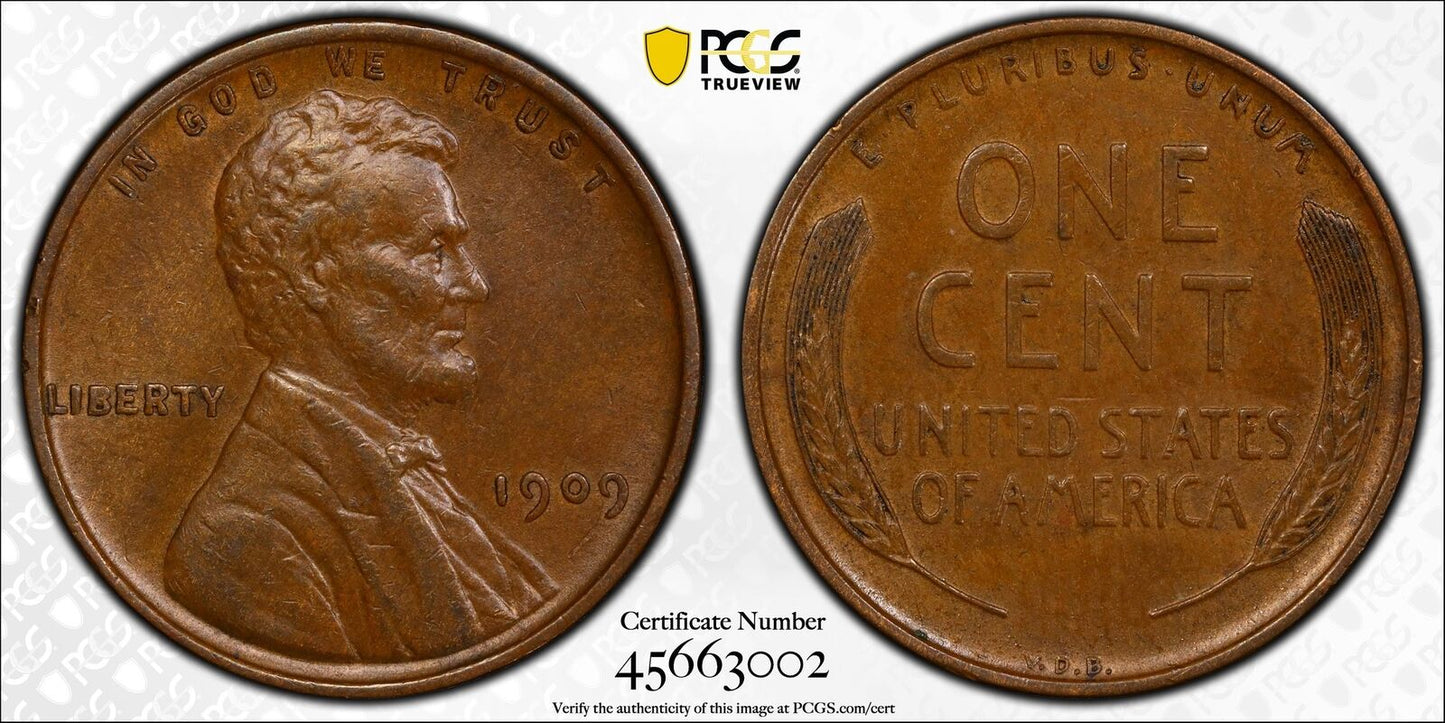 1909 P Small Cents Lincoln, PCGS AU-55 BN Doubled Die Obverse DDO FS-1102
