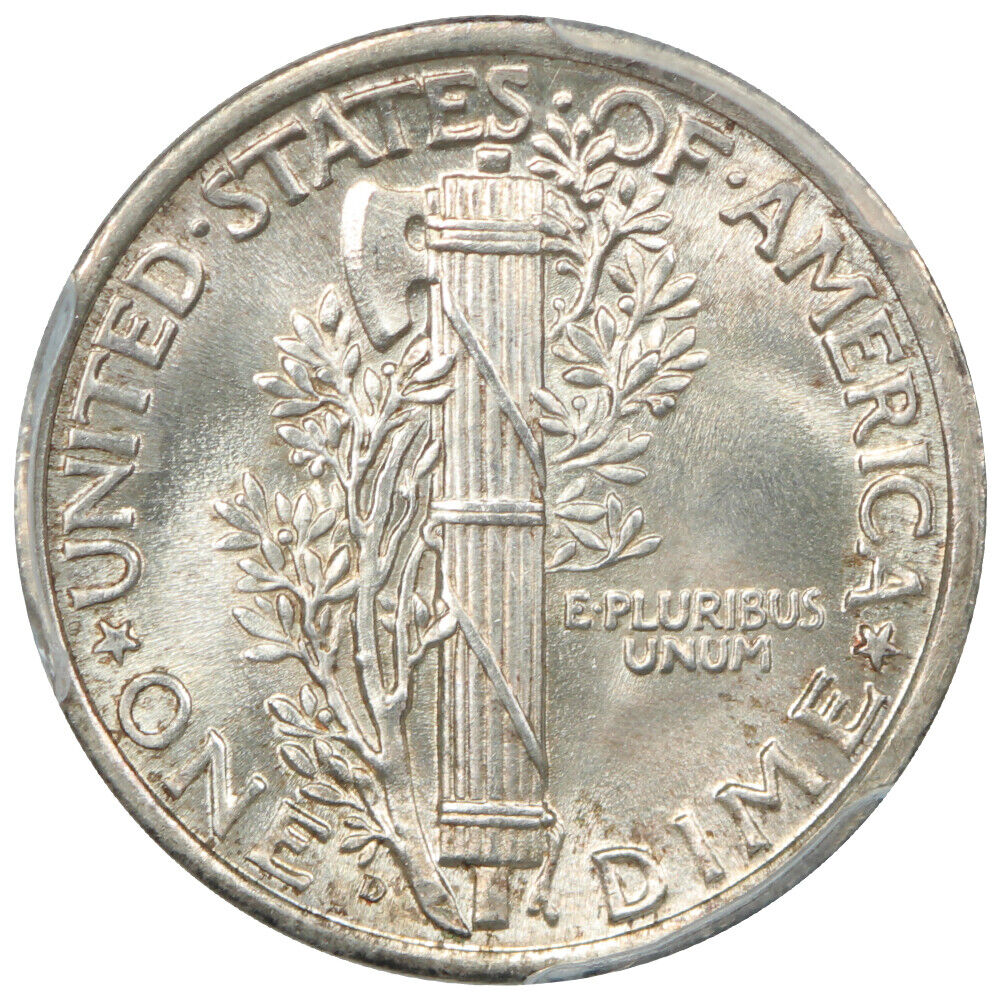 1925-D 10C PCGS/CAC MS66+FB ex: D.L. Hansen