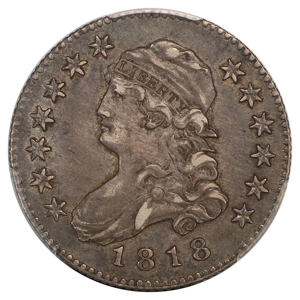 1818/5 25C PCGS AU50 (Browning 3) ex: D.L. Hansen