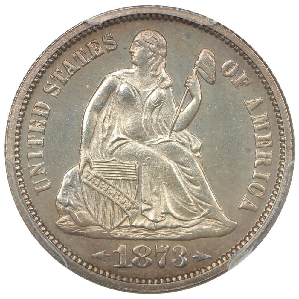 1873 10C PCGS PR63 (Arrows) ex: D.L. Hansen