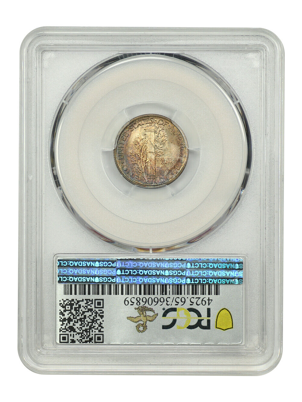 1919-D 10C PCGS MS65FB ex: D.L. Hansen