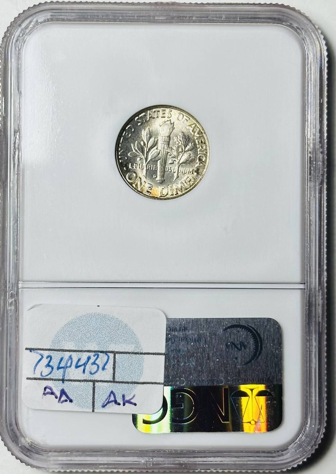 1949 D Dimes Roosevelt NGC MS-66 FT PRETTY COLOR