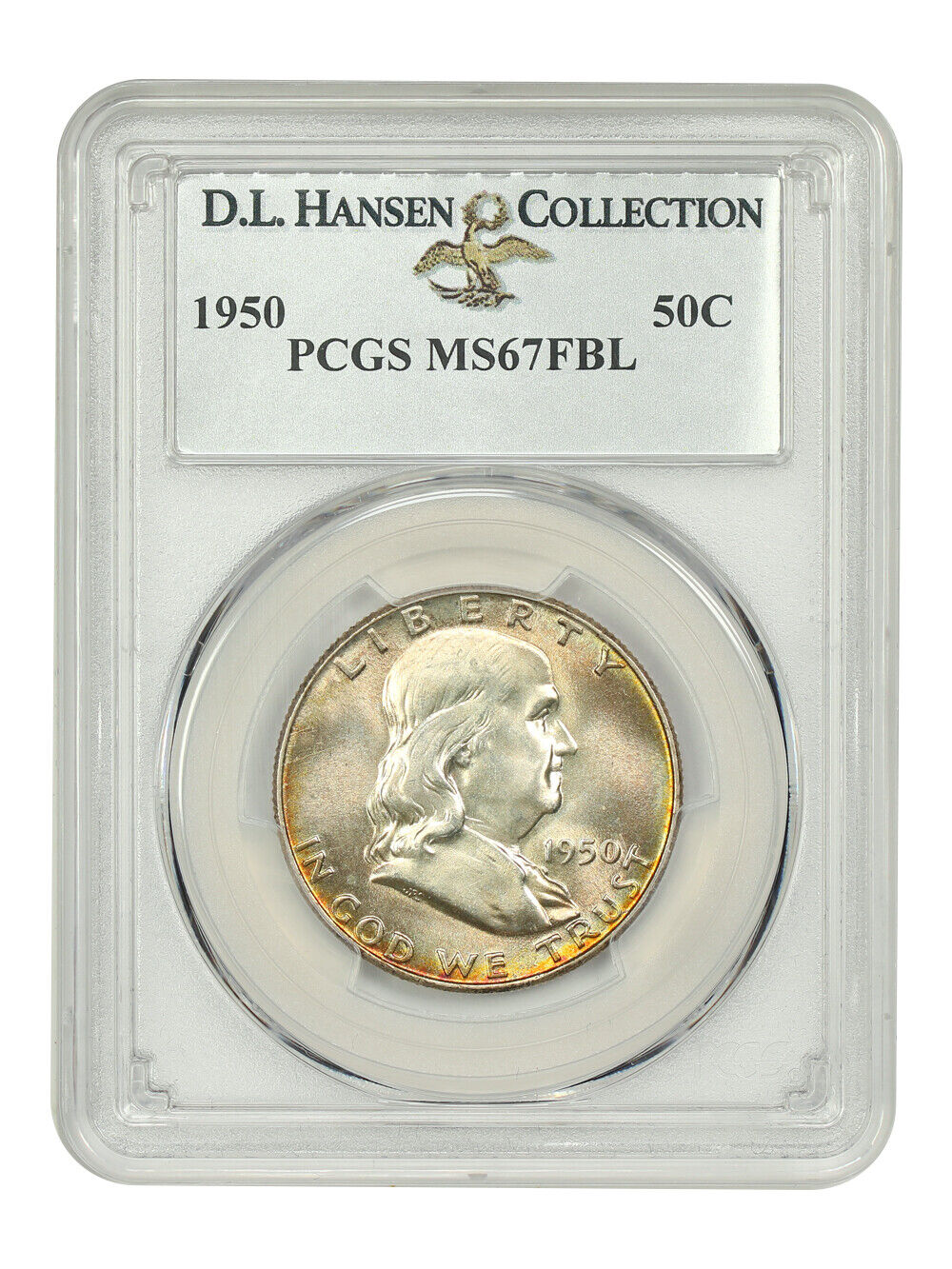 1950 50C PCGS MS67FBL ex: D.L. Hansen