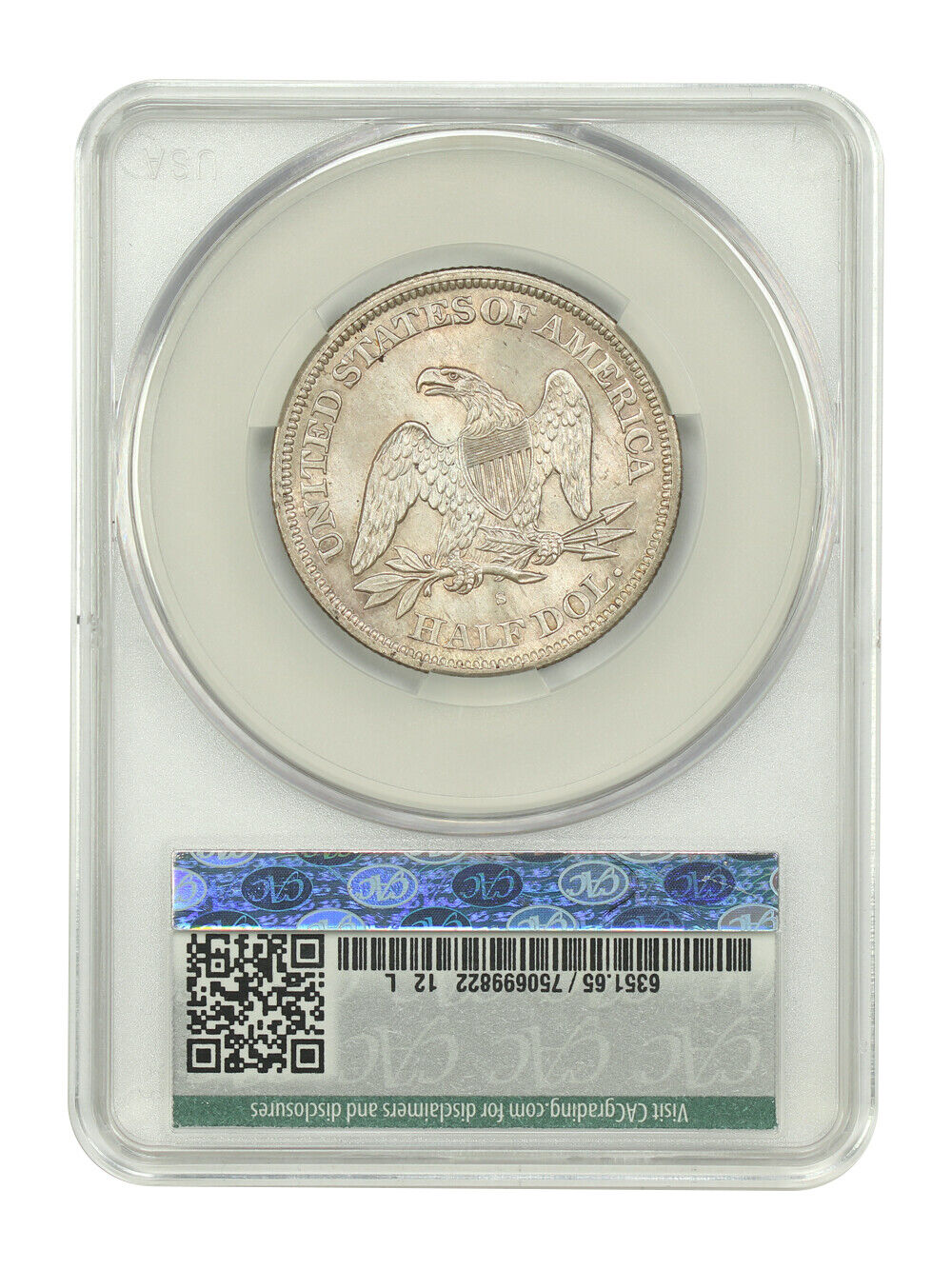 1865-S 50C CACG MS65 ex: D.L. Hansen - Liberty Seated Half Dollar