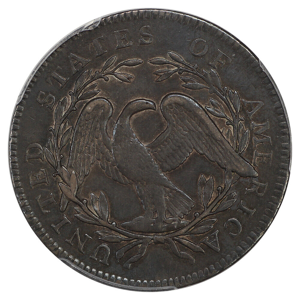 1795/1795 50C PCGS AU50 (Recut Date, 2 Leaves)