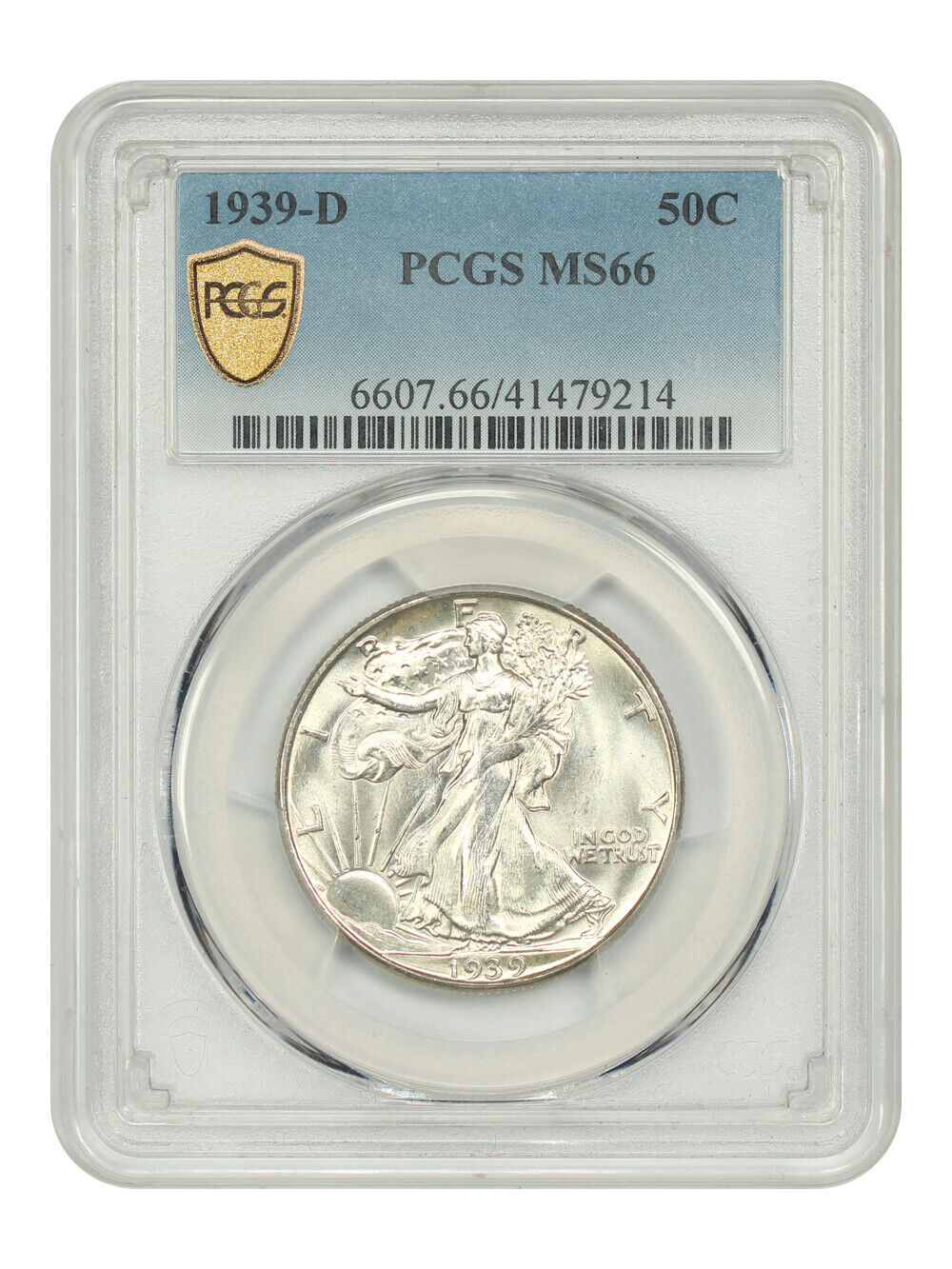 1939-D 50C PCGS MS66 - Walking Liberty Half Dollar