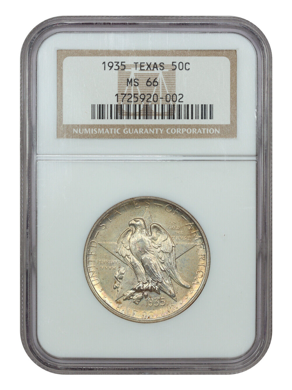 1935 50C Texas NGC MS66