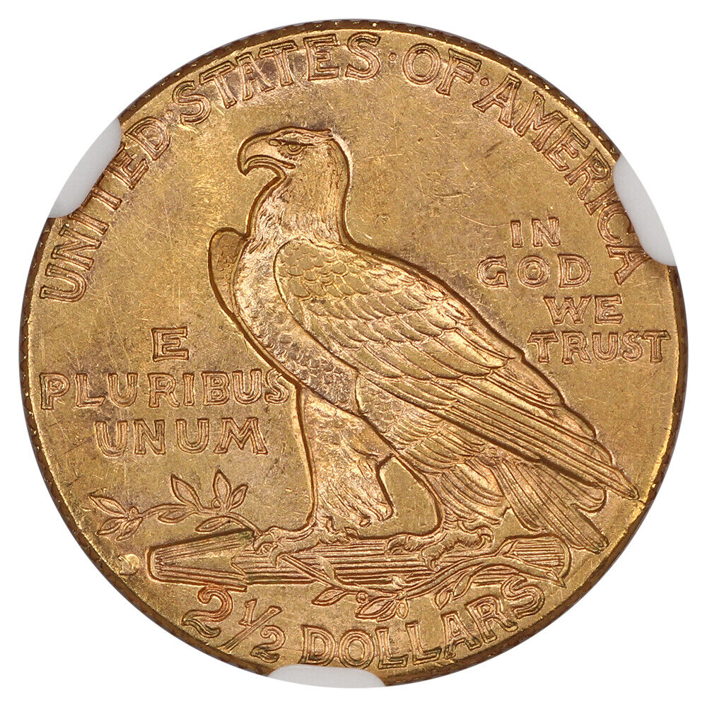 1914-D $2.50 NGC AU58 - Indian $2.5 - Better Date