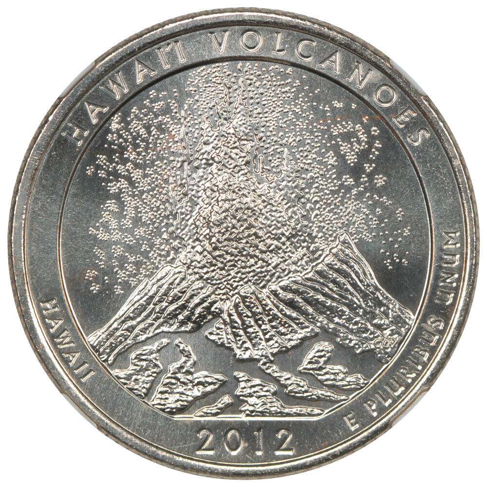 2012-P 25C Hawaii Volcanoes NP NGC MS68 - Type 1 - Clad