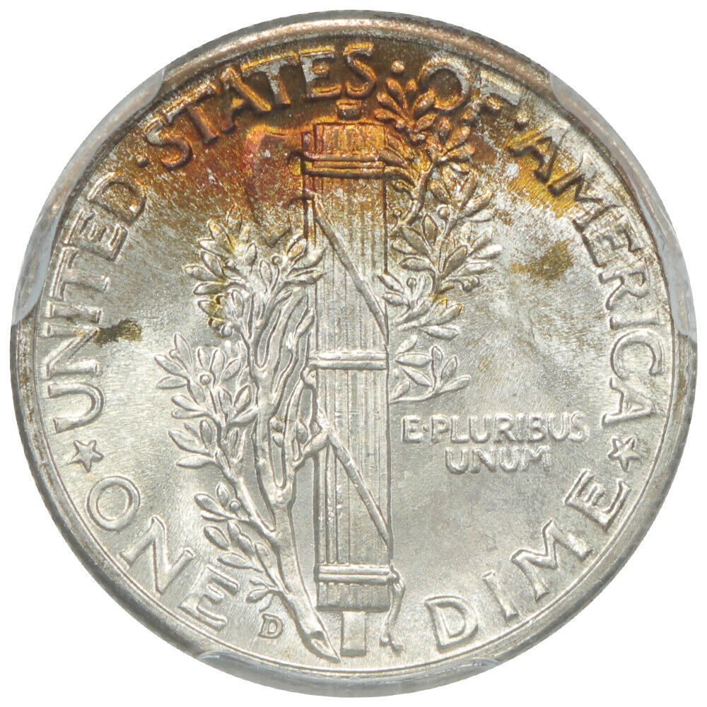 1944-D 10C PCGS MS68FB ex: D.L. Hansen