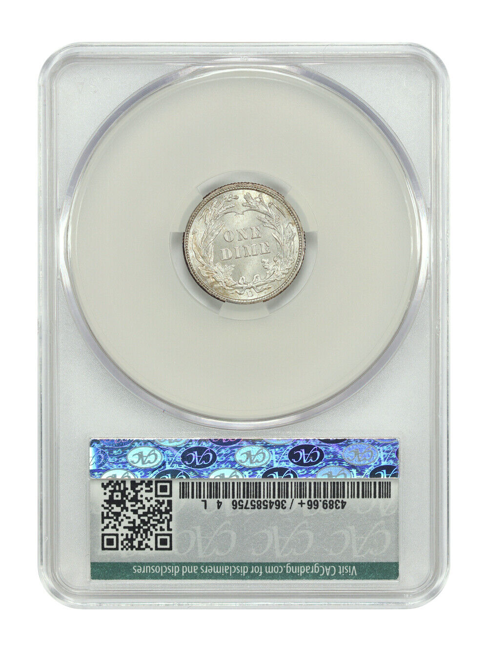 1911-D 10C CACG MS66+ ex: D.L. Hansen - Barber Dime