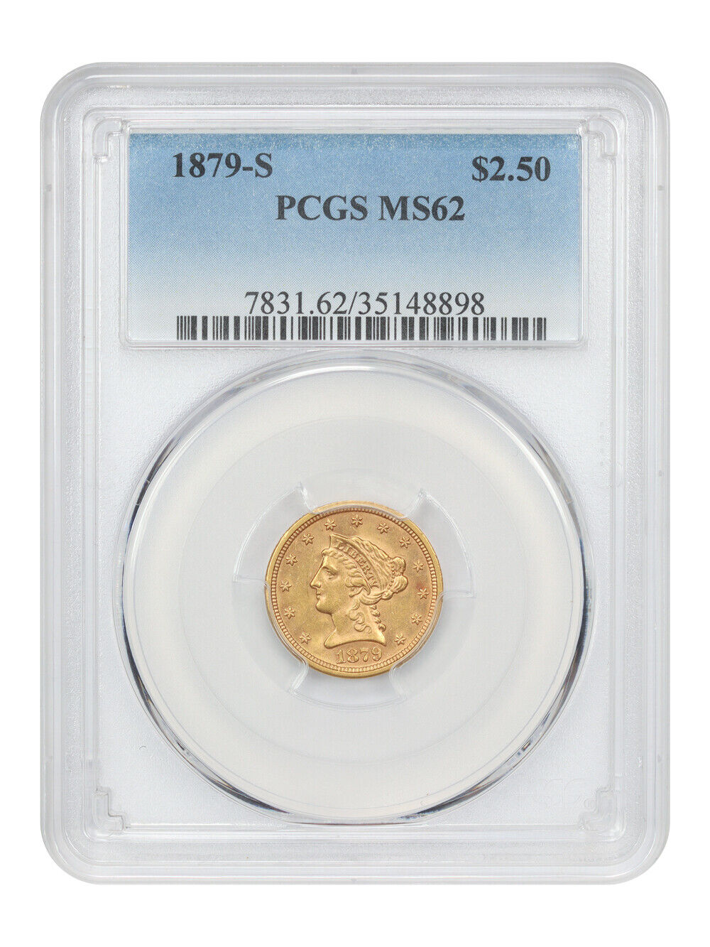 1879-S $2.50 PCGS MS62