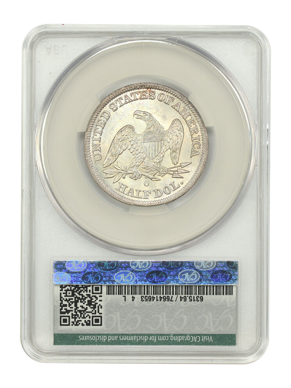 1842-O 50C CACG MS64 (Medium Date, Reverse of 1842) ex: D.L. Hansen