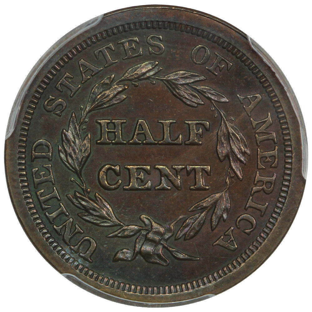 1848 1/2C PCGS PR65BN (Restrike) ex: D.L. Hansen
