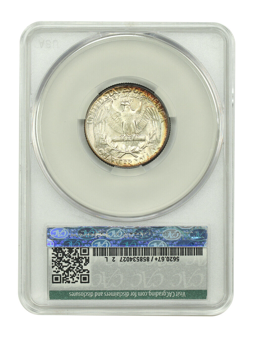 1940 25C CACG MS67+ ex: D.L. Hansen - Washington Quarter - Fantastic Original!