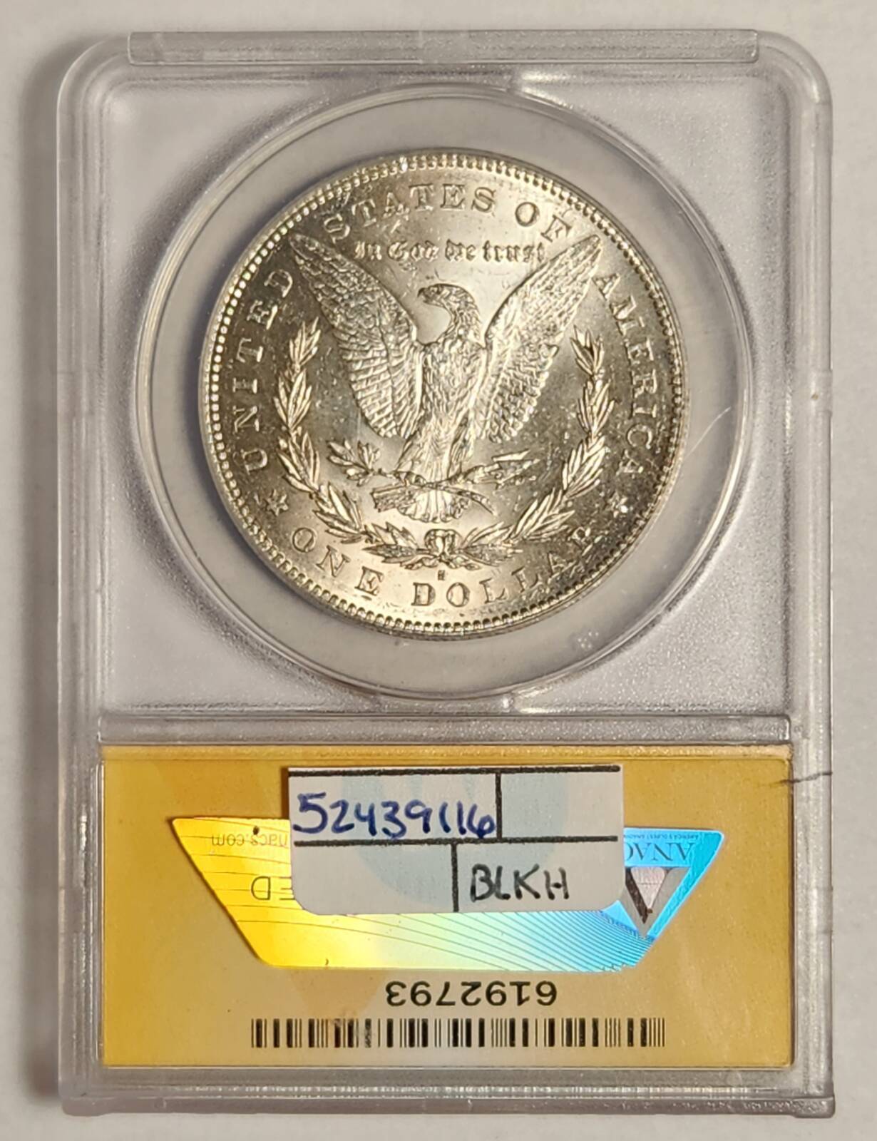 1879 M Morgan Silver Dollar ANACS MS-63 VAM-39 - REV 78 - TOP 100