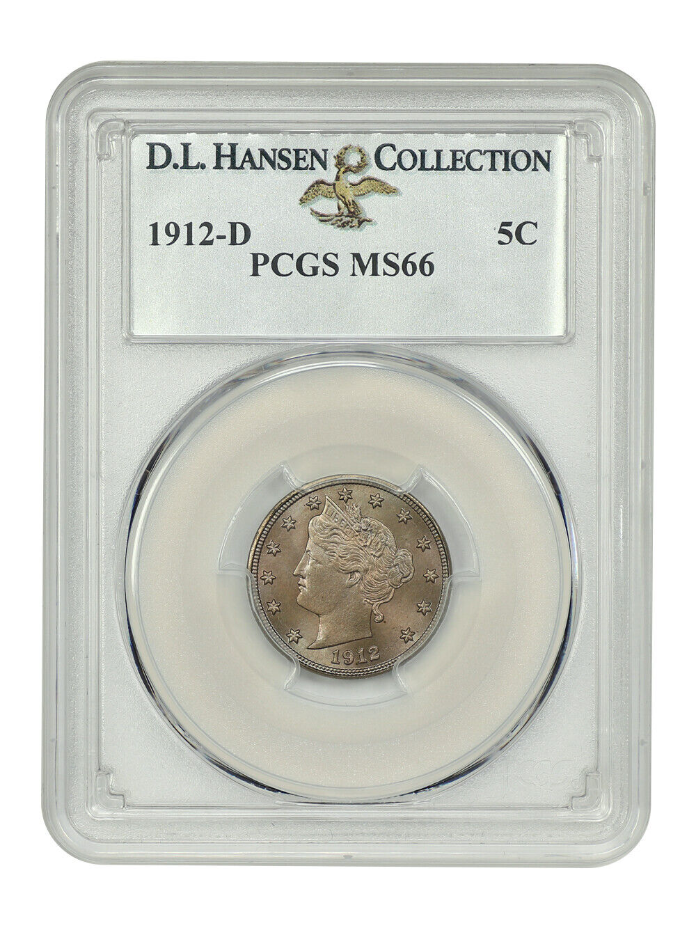 1912-D 5C PCGS MS66 ex: D.L. Hansen