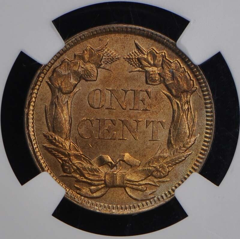 1858 LARGE LETTERS Flying Eagle Cent 1C NGC MS66