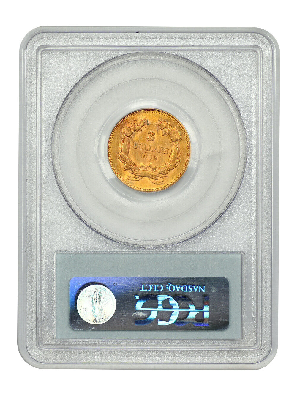 1862 $3 PCGS MS62 - Three Dollar