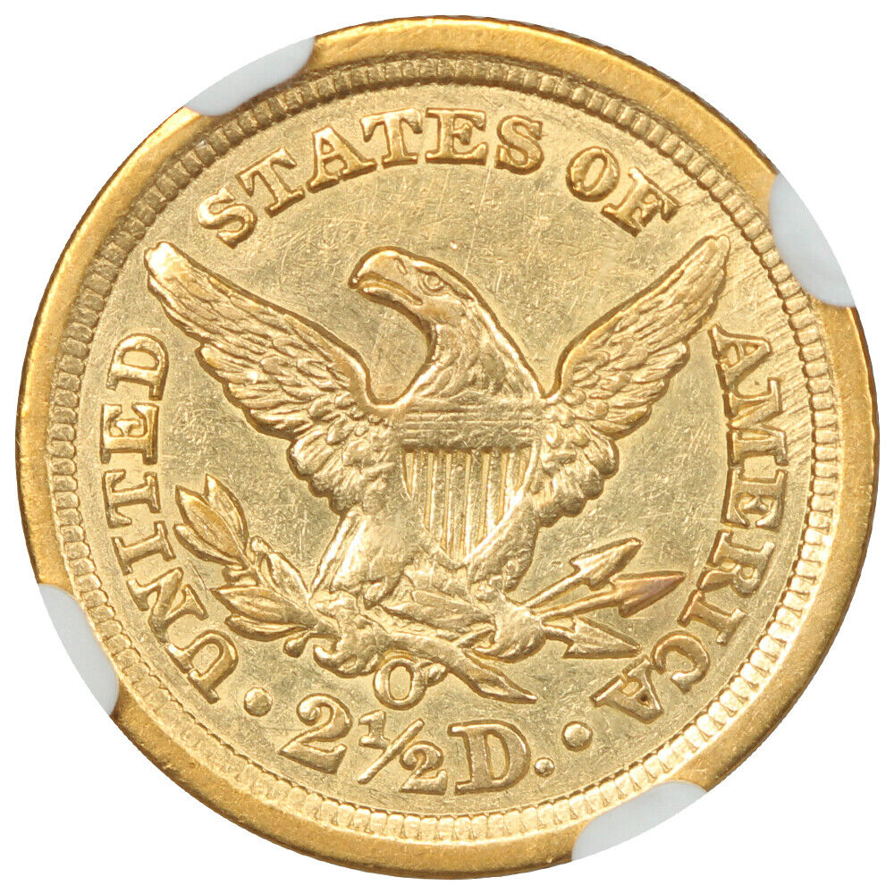 1846-O $2.50 NGC AU58 - Liberty Head $2.5
