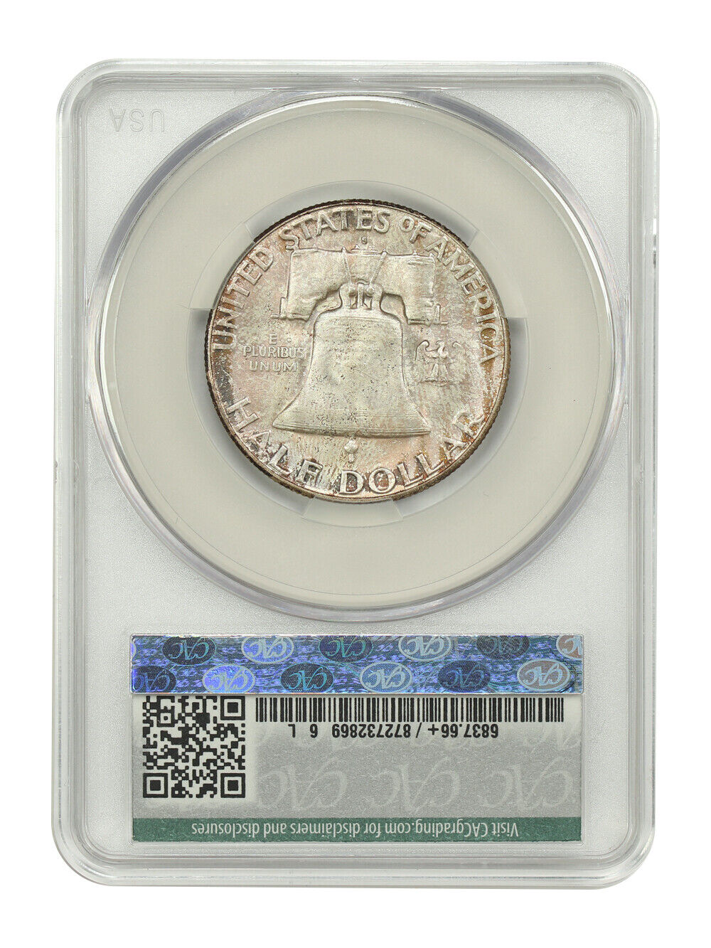 1952-S 50C CACG MS66+FBL ex: D.L. Hansen - Franklin Half Dollar