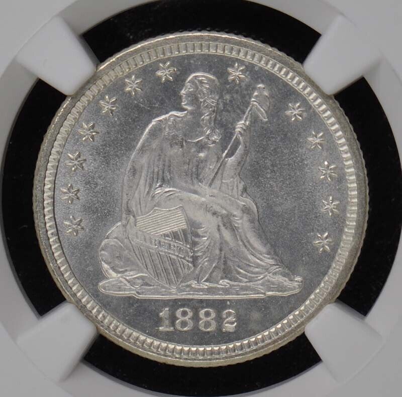 1882 Seated Liberty Quarter 25C NGC MS67+