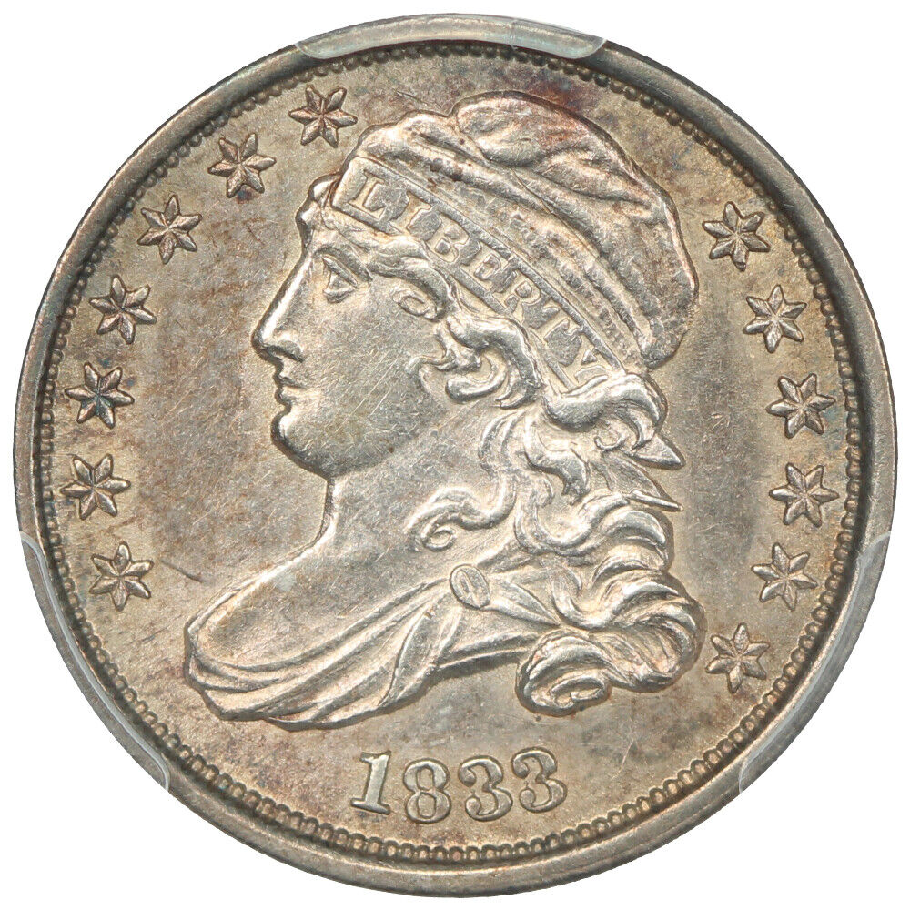 1833 10C PCGS AU58 - Capped Bust Dime - Fantastic Slider