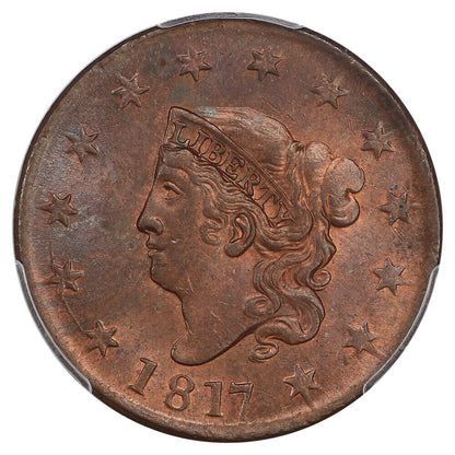 1817 1C PCGS MS64RB (13 Stars) ex: D.L. Hansen