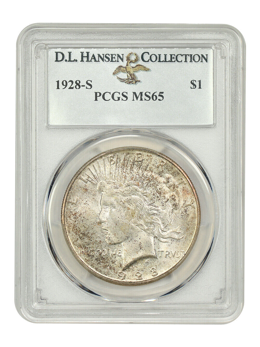 1928-S $1 PCGS MS65 ex: D.L. Hansen