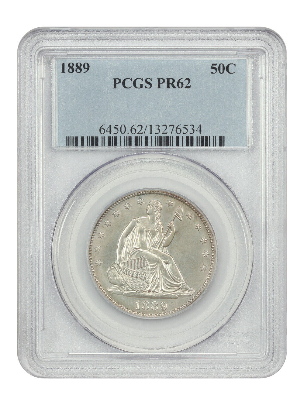 1889 50C PCGS PR62 - Liberty Seated Half Dollar