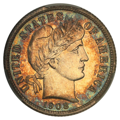 1908 10C CACG PR66CAM ex: D.L. Hansen - Barber Dime