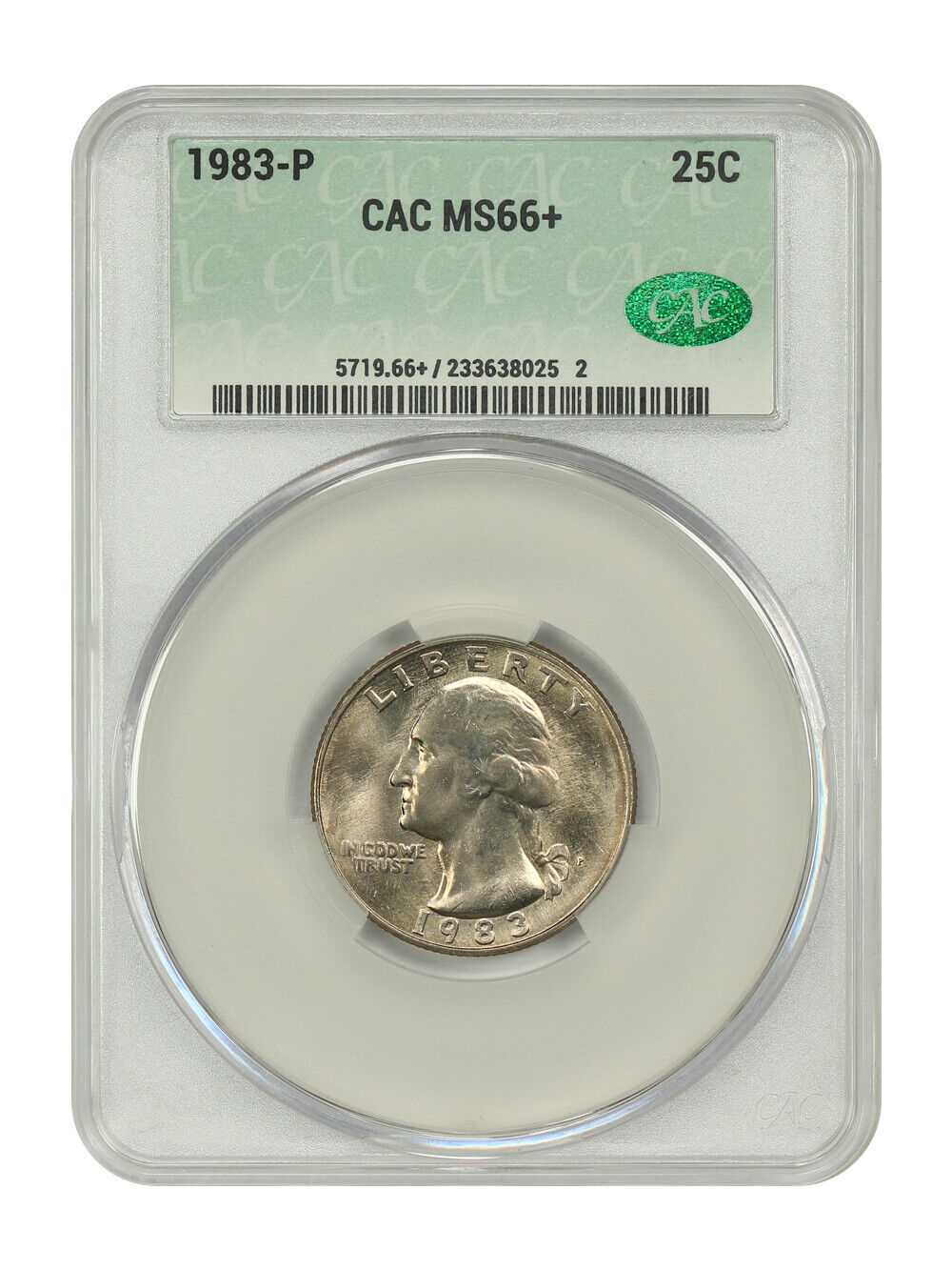 1983-P 25C CACG MS66+ - Washington Quarter