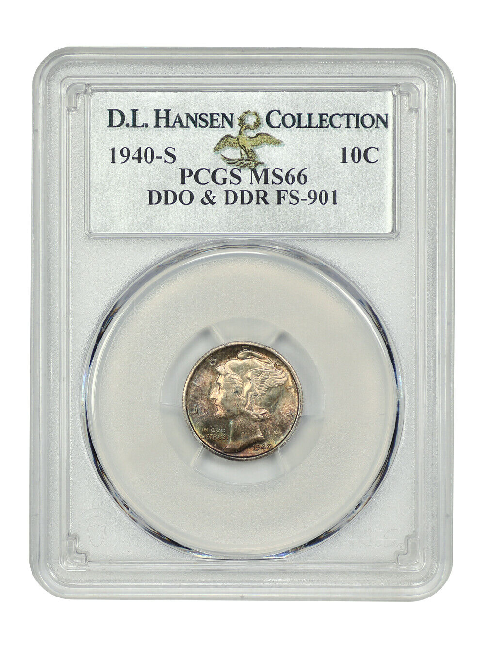 1940-S 10C PCGS MS66 (DDO, DDR, FS-901)