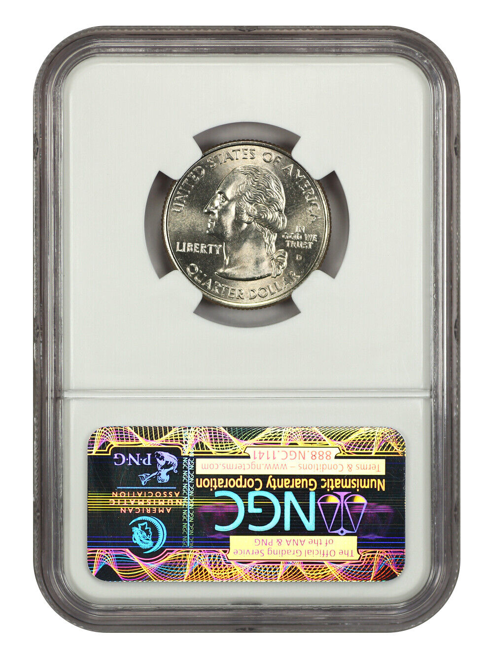 2002-D 25C Tennessee NGC MS68 - Washington 50 States Quarters